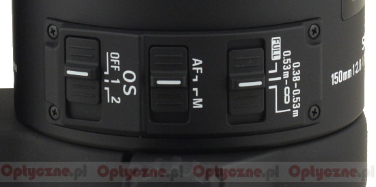 Sigma 150 mm f/2.8 APO EX DG OS HSM Macro - Build quality and image stabilization