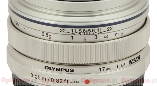 Olympus M.Zuiko Digital 17 mm f/1.8 - Build quality