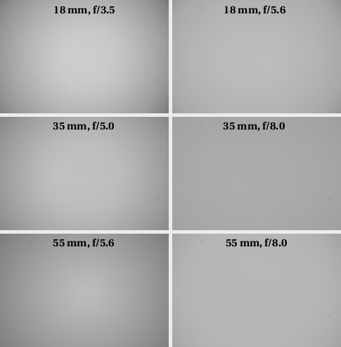 Nikon Nikkor AF-S DX 18-55 mm f/3.5-5.6G VR - Vignetting