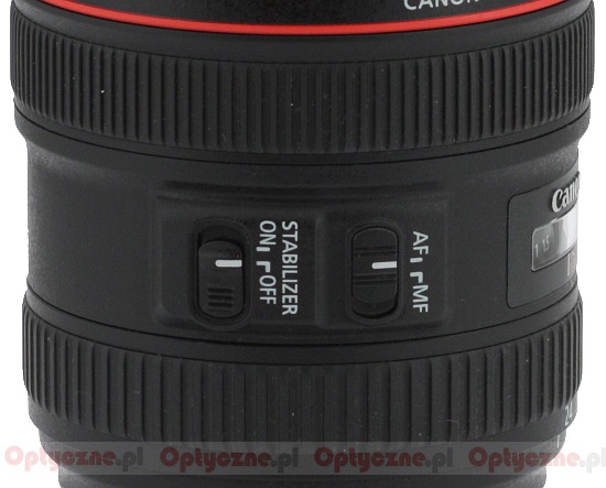 Canon EF 24-70 mm f/4L IS USM - Build quality and image stabilization