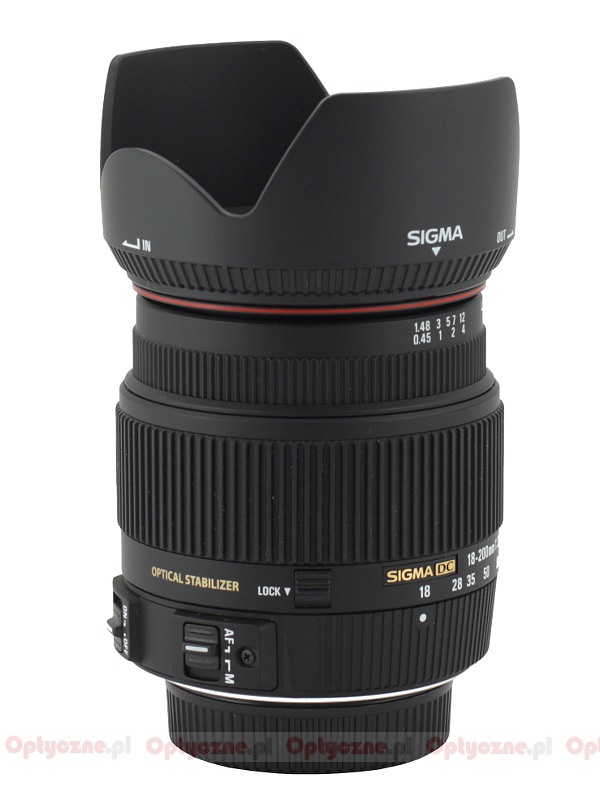 Sigma 18-200 mm f/3.5-6.3 II DC OS HSM - LensTip.com