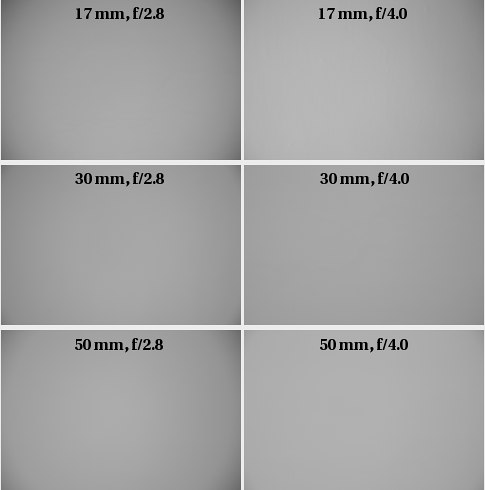 Tamron SP AF 17-50 mm f/2.8 XR Di II LD Aspherical (IF) - Vignetting