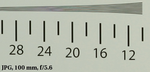 Sigma 100-300 mm f/4 DG EX APO IF HSM - Image resolution