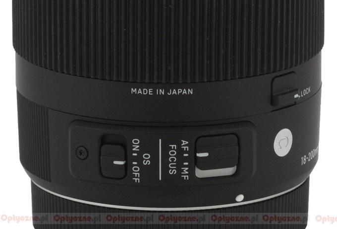 Sigma C 18-200 mm f/3.5-6.3 DC Macro OS HSM - Build quality and image stabilization