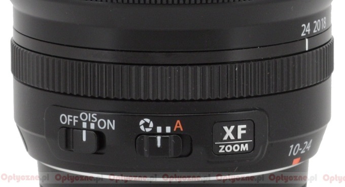 Fujifilm Fujinon XF 10-24 mm f/4R OIS - Build quality and image stabilization
