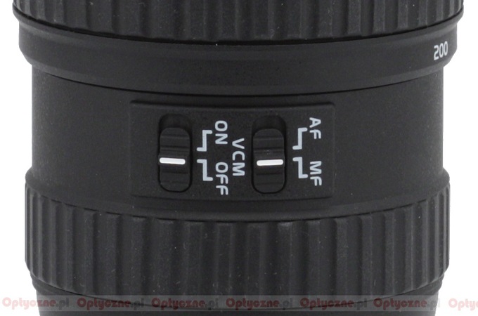Tokina AT-X PRO FX SD 70-200 f/4 VCM-S - Build quality and image stabilization