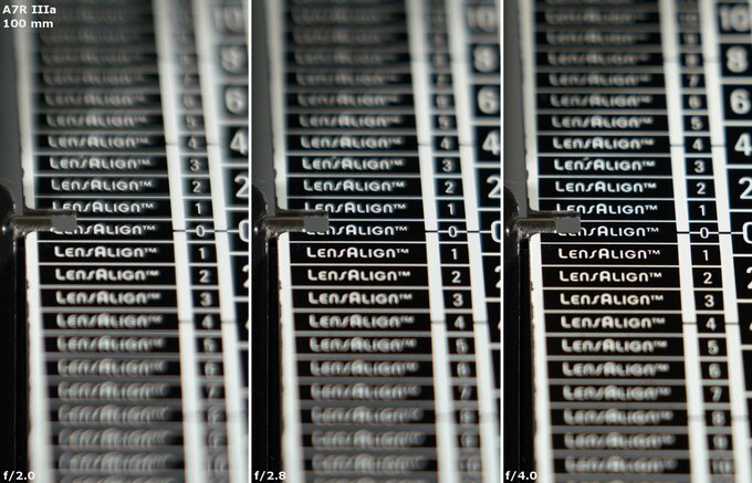 Sony FE 50-150 mm f/2 GM - Chromatic and spherical aberration