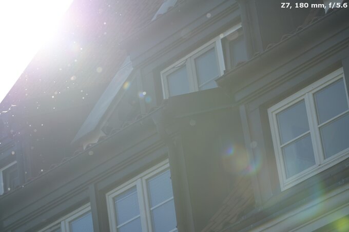 Nikon Nikkor Z 180-600 mm f/5.6-6.3 VR - Ghosting and flares