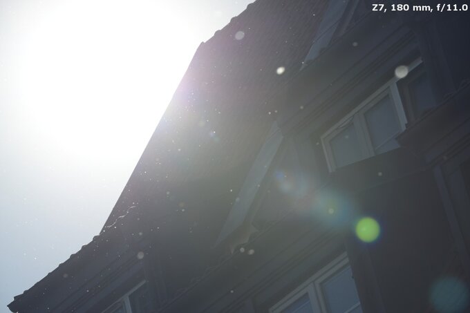 Nikon Nikkor Z 180-600 mm f/5.6-6.3 VR - Ghosting and flares