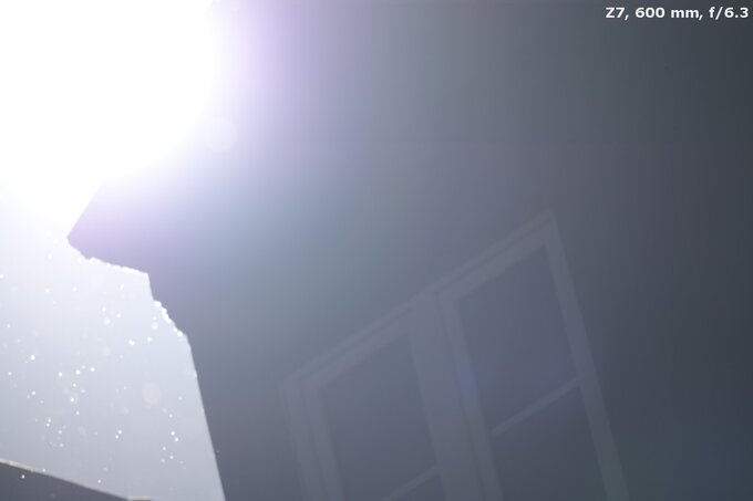 Nikon Nikkor Z 180-600 mm f/5.6-6.3 VR - Ghosting and flares