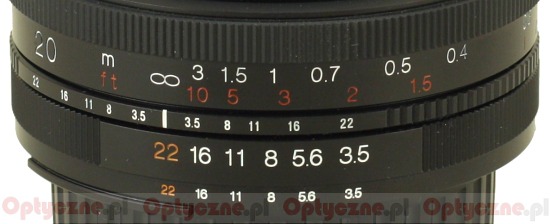 Voigtlander Color Skopar 20 mm f/3.5 SL II Aspherical - Focusing