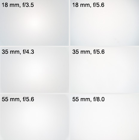 Samsung NX 18-55 mm f/3.5-5.6 OIS - Vignetting
