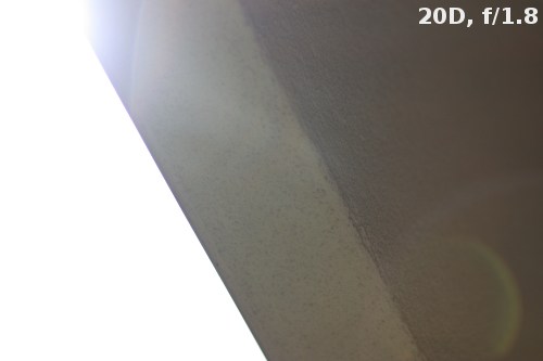 Canon EF 85 mm f/1.8 USM - Ghosting, flares and transmission