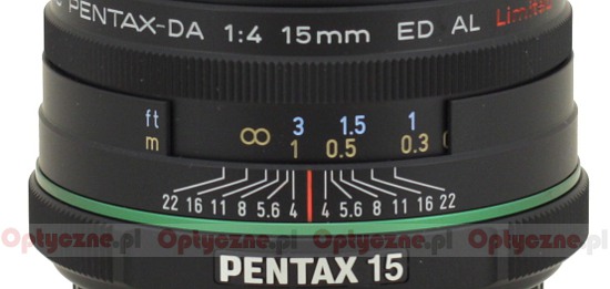 Pentax smc DA 15 mm f/4 ED AL Limited  - Autofocus