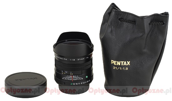 Pentax smc FA 31 mm f/1.8 AL - Build quality