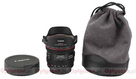 Canon EF 8-15 mm f/4 L Fisheye USM - Build quality