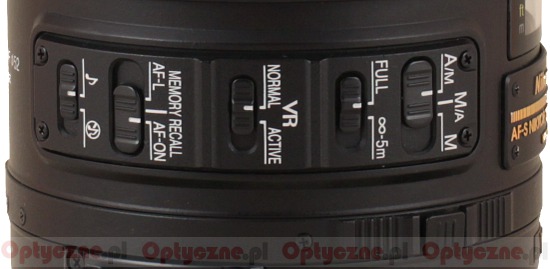 Nikon Nikkor AF-S 200 mm f/2G ED VRII - Build quality and image stabilization