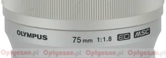 Olympus M.Zuiko Digital 75 mm f/1.8 ED - Build quality
