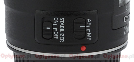 Canon EF 24 mm f/2.8 IS USM - Build quality and image stabilization