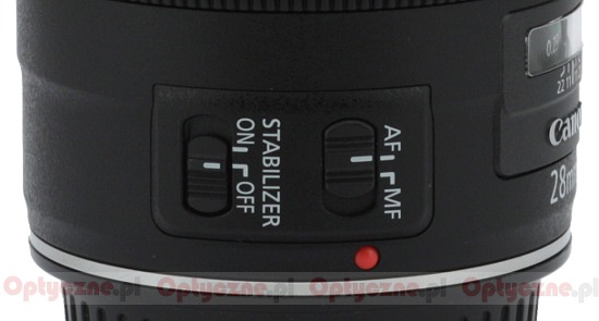 Canon EF 28 mm f/2.8 IS USM - Build quality and image stabilization