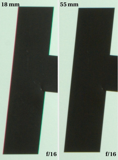 Pentax smc DA 18-55 mm f/3.5-5.6 AL II - Chromatic aberration