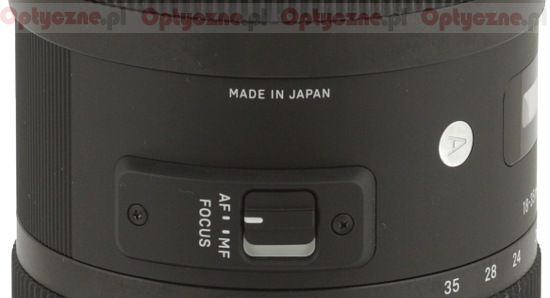 Sigma A 18-35 mm f/1.8 DC HSM  - Build quality